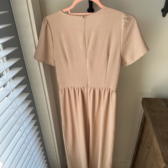 VCAY Puff Sleeve Zip Back Jumpsuit - Picture 6 of 8